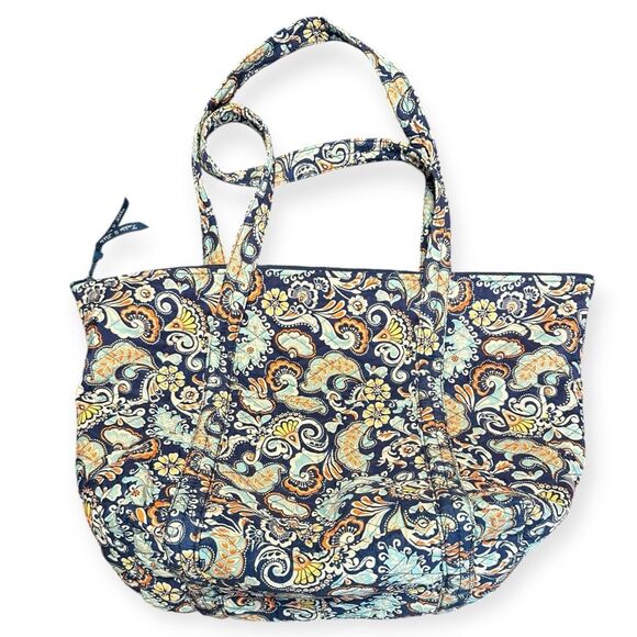 VERA BRADLEY Kaddie Libbie Quilted Paisley Weekender Travel Bag – Blue/Teal/Oran - Picture 4 of 6